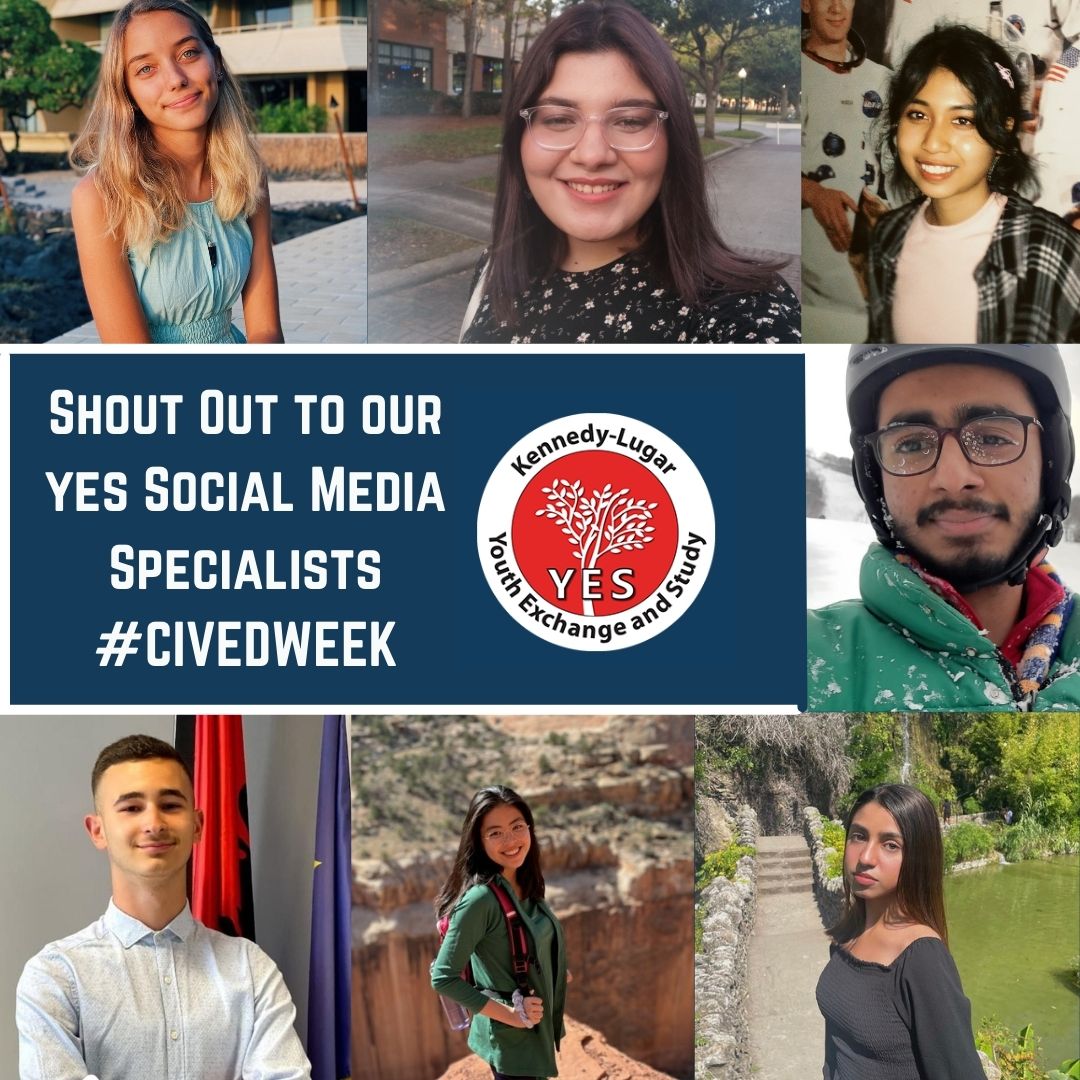 yesprogramnews's tweet photo. A huge thank you to our #KLYES students who served as the Social Media Specialists for each Civic Education Week. During the two combined Civic Education Workshops, we had over 150 students travel to Washington DC from their many host communities throughout the country.#civedweek https://t.co/1NJDc6cBTh