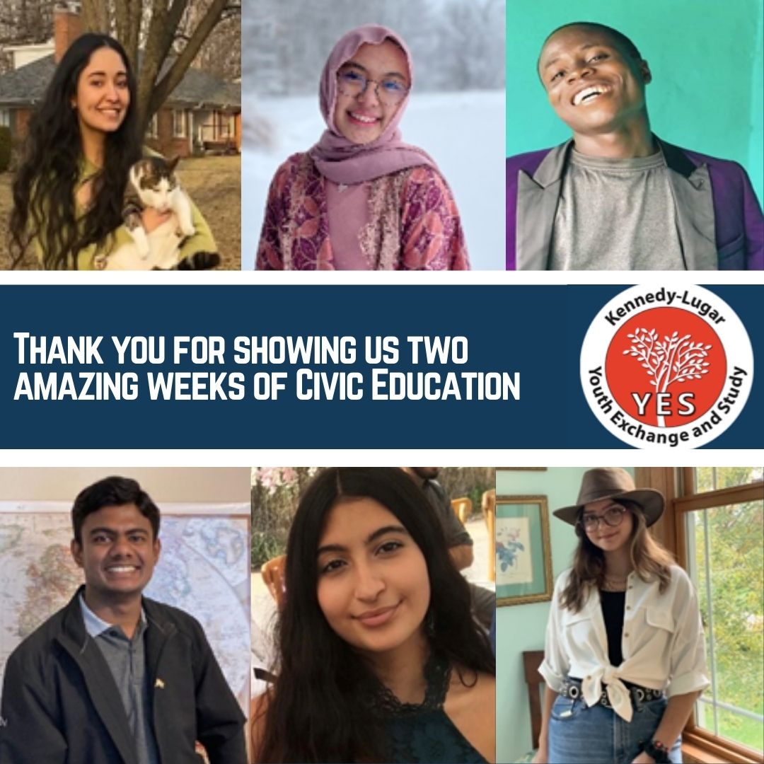 yesprogramnews's tweet photo. A huge thank you to our #KLYES students who served as the Social Media Specialists for each Civic Education Week. During the two combined Civic Education Workshops, we had over 150 students travel to Washington DC from their many host communities throughout the country.#civedweek https://t.co/1NJDc6cBTh