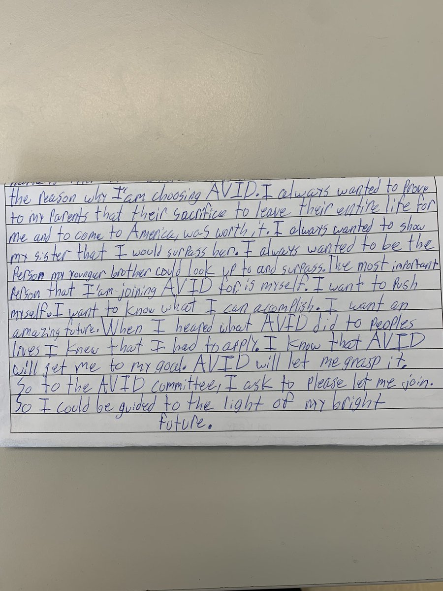 AVID Elective applications are in ~ and they get it, they really get it! #ThisIsAVID @rbmsROCKETS @RbmsVp @piersonjt @DreamBigRB @RedBankSup @AVIDEasternDiv @AVID4College