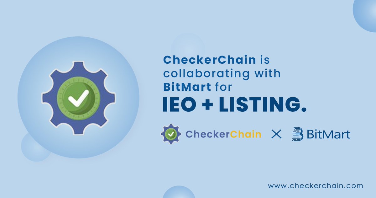 checkerchain's tweet photo. We are happy to announce that $CHECKR tokens will be available for IEO &amp; Listing on @BitMartExchange in April.

Details will be released soon in another post.

#CheckerChain #Review2Earn #Elrond #BitMart https://t.co/3ox0U6szn5