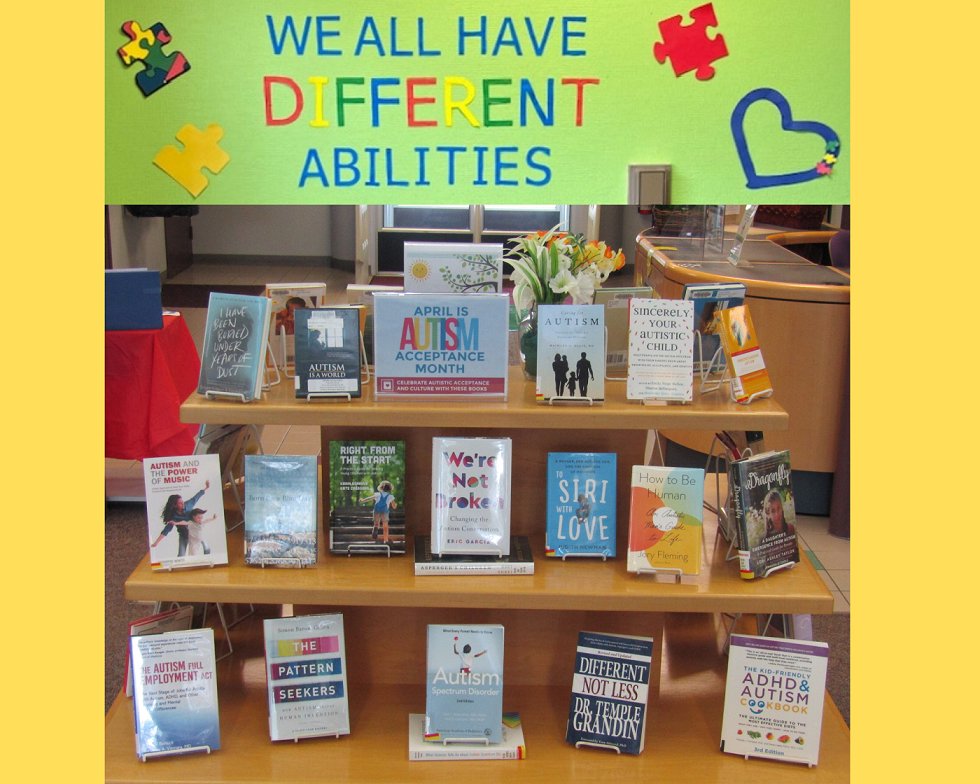 mclsnj's tweet photo. Our Robbinsville Branch has new displays for #NationalLibraryWeek, #AutismAcceptanceMonth, and #NationalPoetryMonth! Their very cool #Poettree needs the help of our patrons to grow. Stop in soon to #connectwithyourlibrary!
#njlibraries #mercercountynj #poetry #connectwithmclsnj https://t.co/1uC0G8urxg