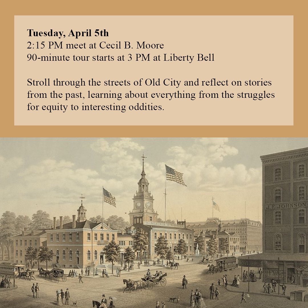 Last chance to join us on April 5 for ""New Insights on Old City Philadelphia: Discovering Hidden Facts"". Register here: …hegonewinsightsonoldci.splashthat.com