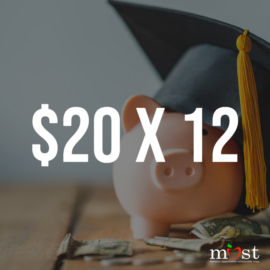 M.O.S.T. Memphis (@most_memscholar) on Twitter photo Whether you choose a one-time or recurring monthly gift, your support will enable a Memphis-area family to send their child to a school of their choice. And, did you know, if you give $20 a month, for 12 months, you can sponsor a MOST scholar!? Whether you choose a one-time or recurring monthly gift, your support will enable a Memphis-area family to send their child to a school of their choice. And, did you know, if you give $20 a month, for 12 months, you can sponsor a MOST scholar!?