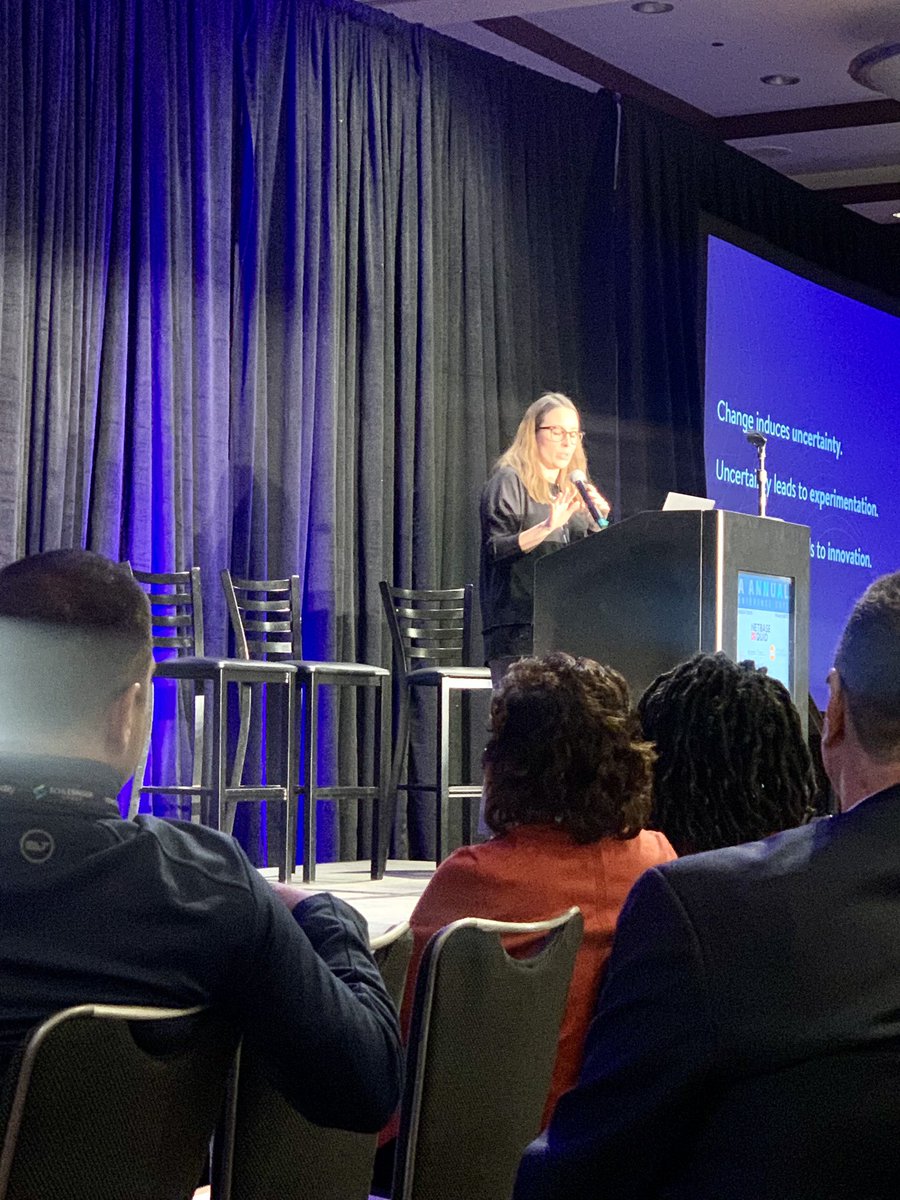 Change leads to experimentation which leads to #innovation Linda Lomelino <a href="/Walmart/">Walmart</a> presenting at #IAAnnual  #InsightsMRX <a href="/InsightsMRX/">Insights Association</a>