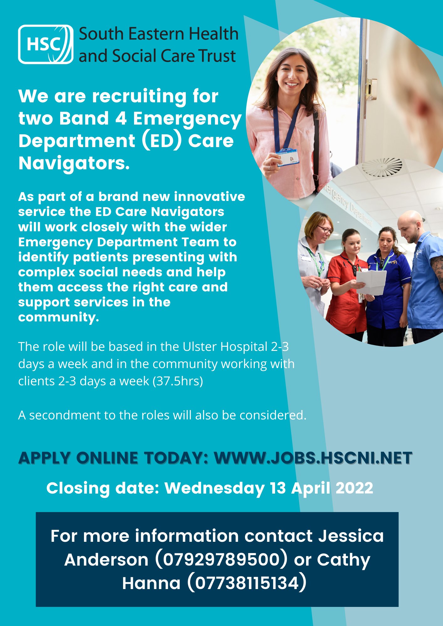 South Eastern Trust on Twitter "We are recruiting two Band 4 Emergency