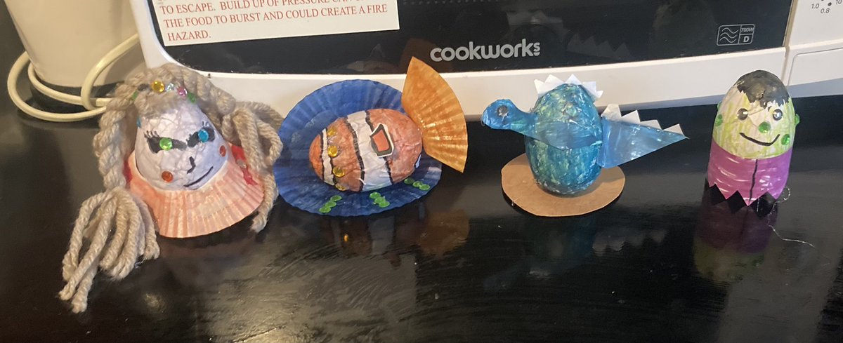 expioneers's tweet photo. My kids ‘Design an egg’ ready for school tomorrow. What do you guys think? https://t.co/6vqyFSLGJ0