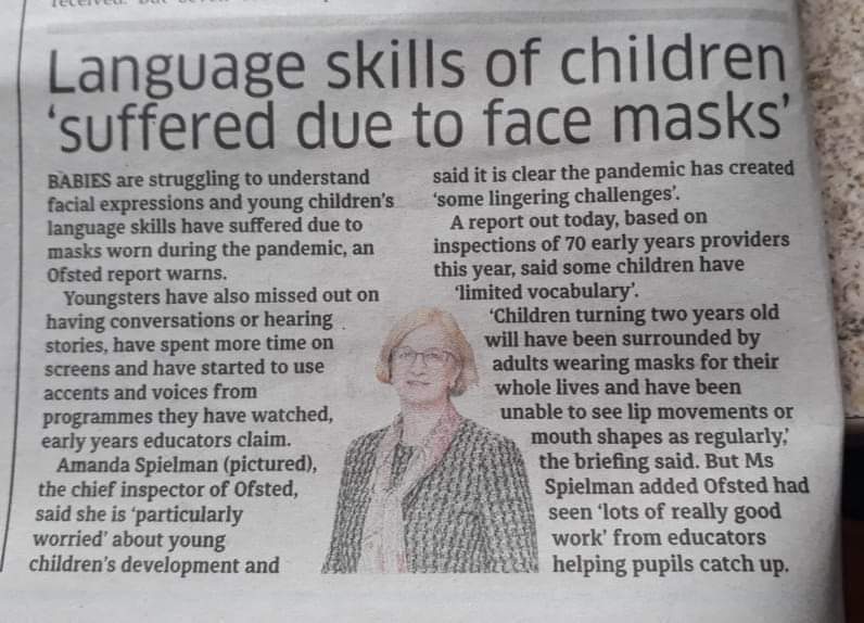 LolliF77's tweet photo. Even with all this evidence, some primary teachers in Scotland are still teaching phonics from behind masks...
#UrgencyOfNormal #Binthemask #NoMasksInClass https://t.co/dziiu5naCR