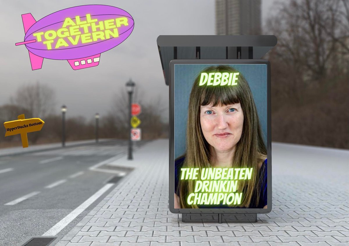 all_tavern's tweet photo. DEBBIE  played by the talented @arsandell  in @all_tavern  in UPPER DUCKSBOTTOM  produced by @Leomina_ltd_  written by @lisffc   Pls follow and share @all_tavern  for updates #alltogethertavern   #andrearose #lisaloops #mollymarie #comedy #comedyseries #sitcom  #primevideo https://t.co/0XIWwJw4B0