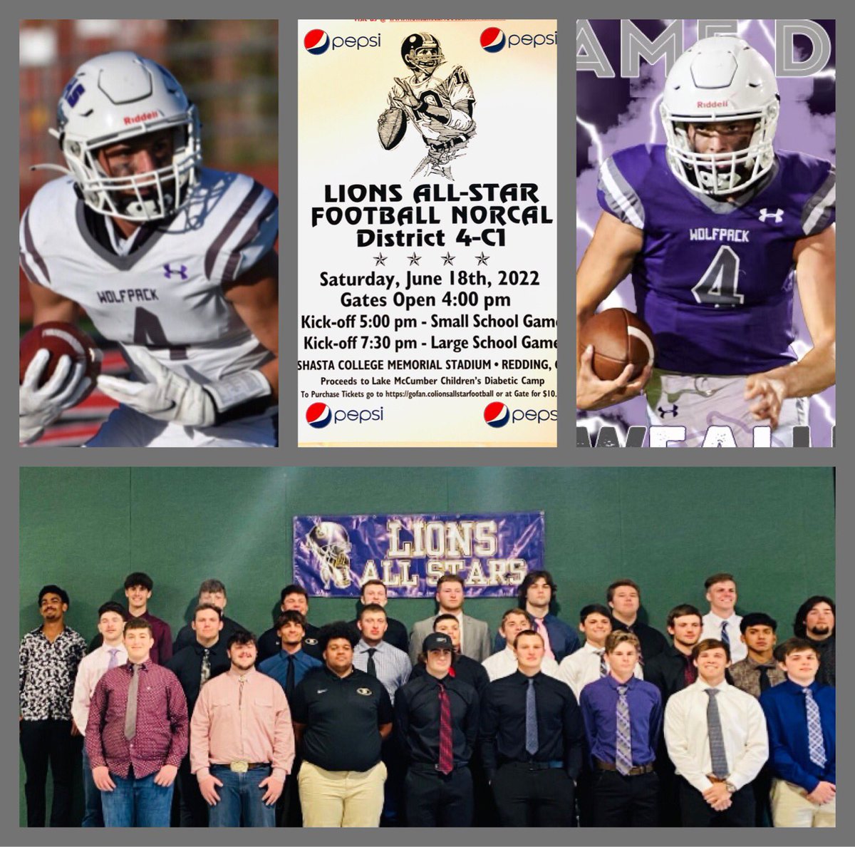 GWILKES2864's tweet photo. NorCal Lions All-Star Football 🏈 @ZacharyWilkes8 @McmurtreyAndrew @JeffGilbreath4 @OsirusPeoples @jahari_johnson @ShastaCoSports @shastafootball https://t.co/eW9tuckevy