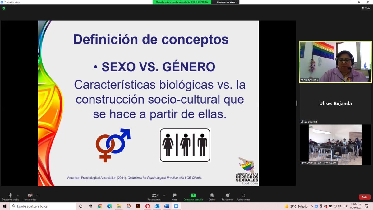 cedhsonora's tweet photo. Capacitación a estudiantes de preparatoria de #UNILIDER en materia de derechos humanos en modalidad virtual, con los temas de Conceptos Básicos de Diversidad Sexual y Derechos Humanos de las personas que viven con VIH impartido por María Luisa Alatorre. https://t.co/BeAja4kbrq