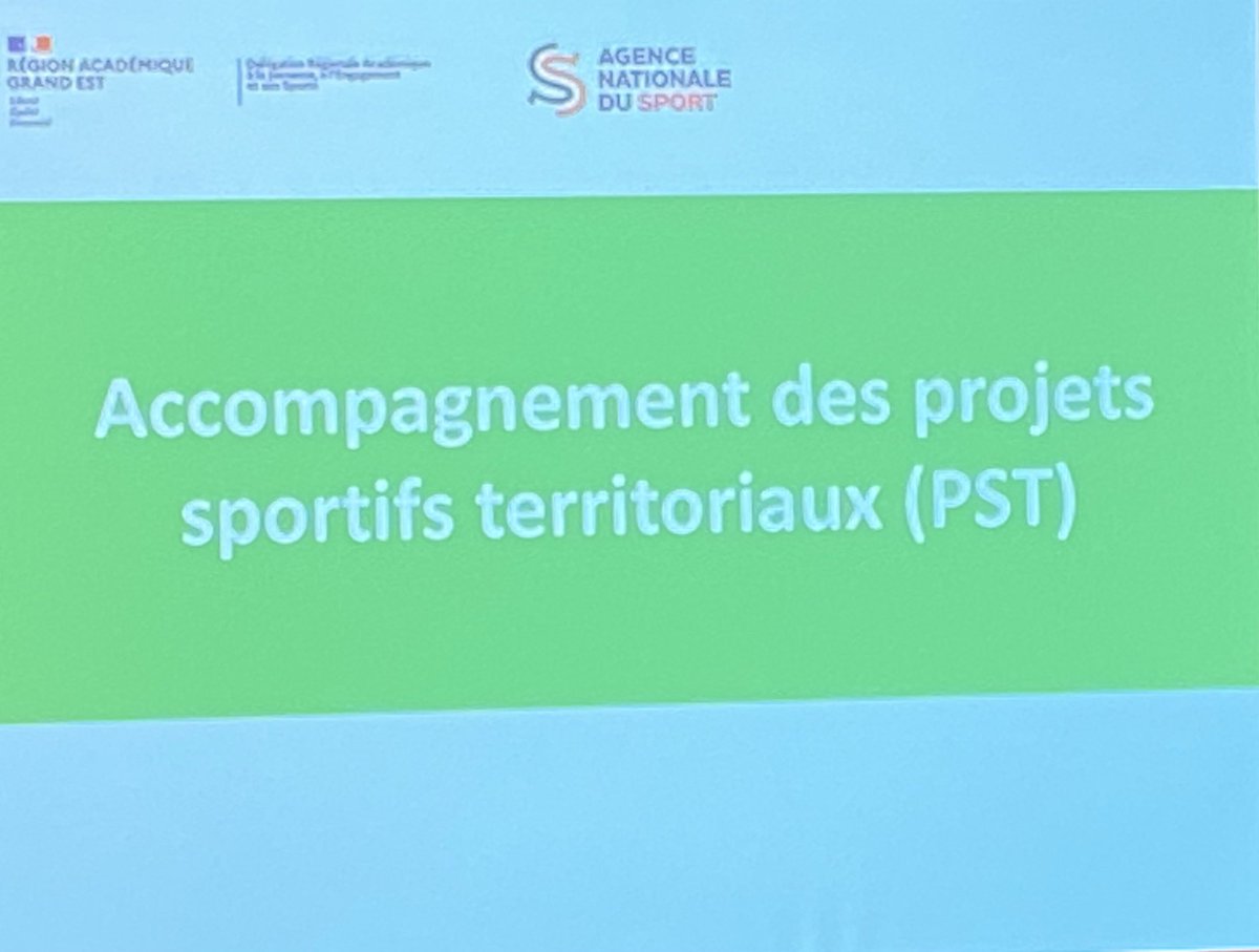 Lancement de la campagne <a href="/Agence_du_Sport/">Agence nationale du Sport</a> en <a href="/regiongrandest/">Région Grand Est</a> à la maison des sports de Tomblaine. Bilan 2021 et priorités 2022 présentées aux associations présentes par <a href="/RA_GrandEst/">Région académique Grand Est</a> #1jeune1solution #aisanceaquatique #JAN #SRAV #luttecontreviolences #impact2024