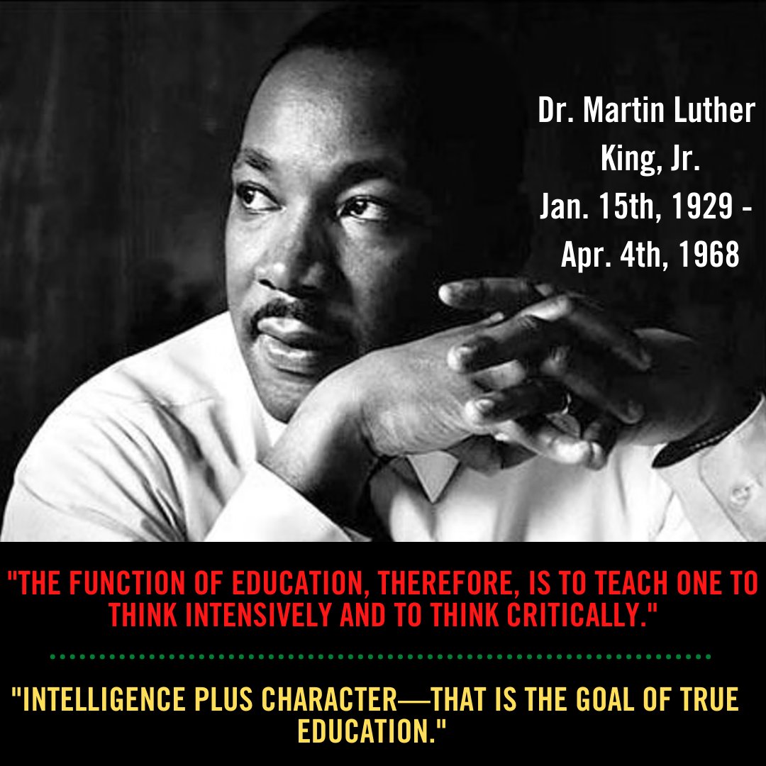 Today we remember the life, death, and legacy of Dr. Martin Luther King, Jr. 54 years ago on this day, Dr. King was assassinated in Memphis, TN, but his teachings and values remain paramount in our fight against injustice.

#mlk 
#blacklivesmatter 
#ihaveadream 
#becomeateacher