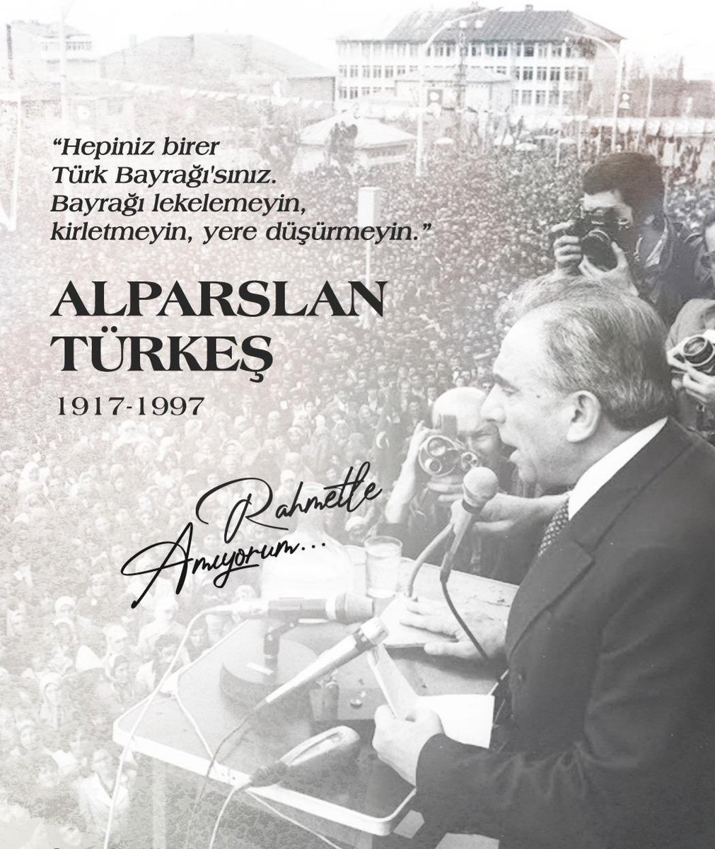 Milliyetçi Hareket Partimizin kurucusu Başbuğ #AlparslanTürkeş'i vefatının sene-i devriyesinde dualarla yad ediyoruz... Ruhu şad olsun. Seni asla unutmayacağız #Başbuğ'um...