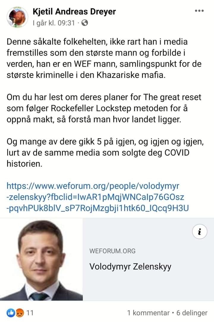 TorJrgenNss's tweet image. I konspirasjonsmiljøet er det mye galskap og mange regelrette idioter. Sjekk klippene. Hva feiler disse menneskene? De mixer sammen vaksiner og krigen i Ukraina iblandet klassisk antisemittisme. Hjelpes. Hvor gikk det galt i livet for disse kålhodene?