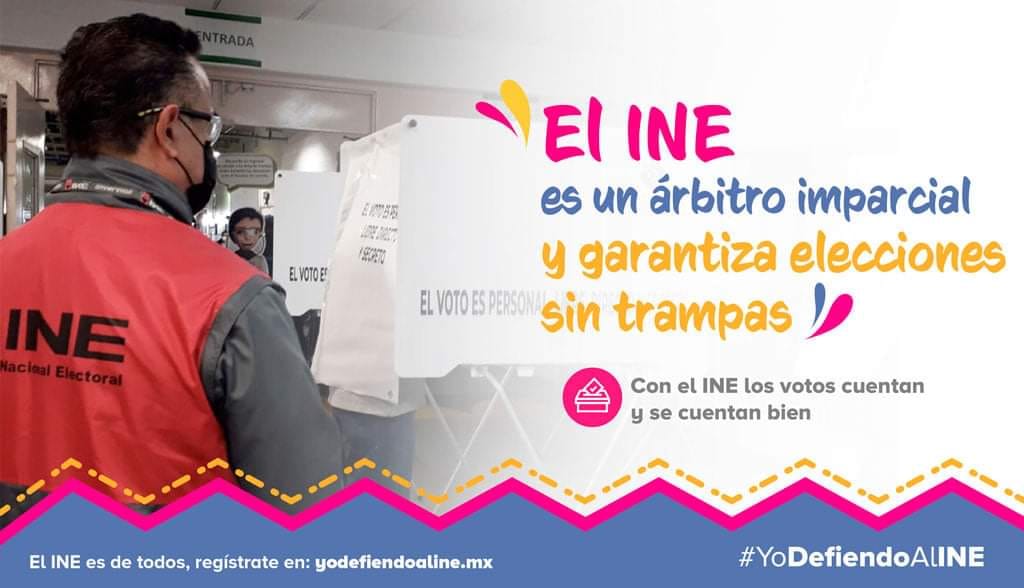 La misión de nuestro INE México es contribuir al desarrollo de la vida democrática de México y hacer que el voto de la ciudadanía cuente, por ello #YoConfíoEnElINE y #YoDefiendoAlINE