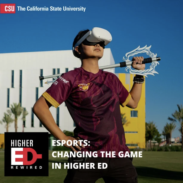 calstate's tweet photo. CSU #Esports teams have formed at several campuses and for many, it's just a fun way to make friends. But experts say this virtual camaraderie creates a deep sense of belonging that can help improve retention.
Learn more in the #HigherEdRewired podcast: https://t.co/Ep2P00uu9Q https://t.co/GZSX2EFRlC