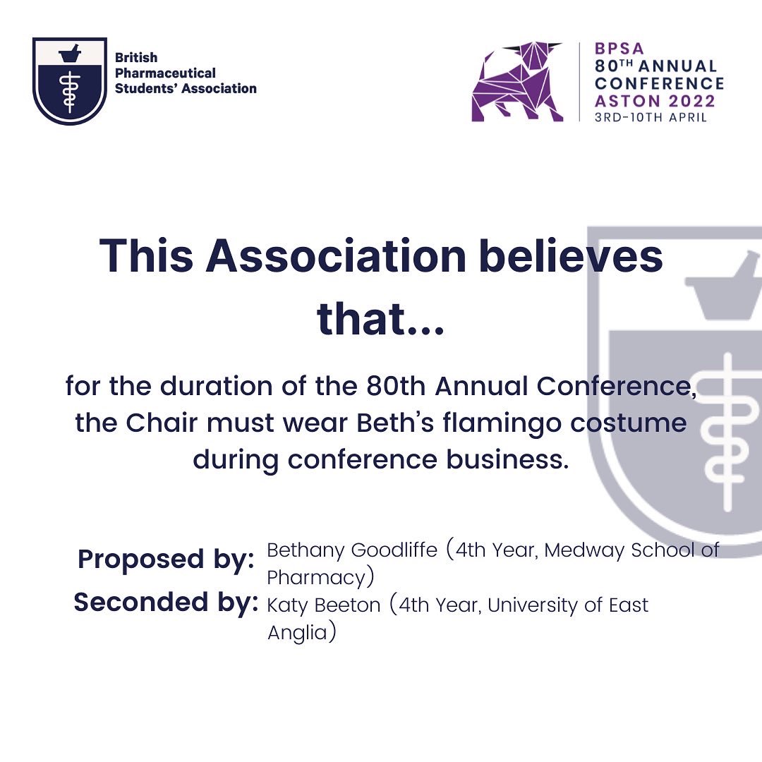 BPSA's tweet photo. The following motions were passed this afternoon during Conference Business. #BPSA80AC https://t.co/OjMv41Sc6c