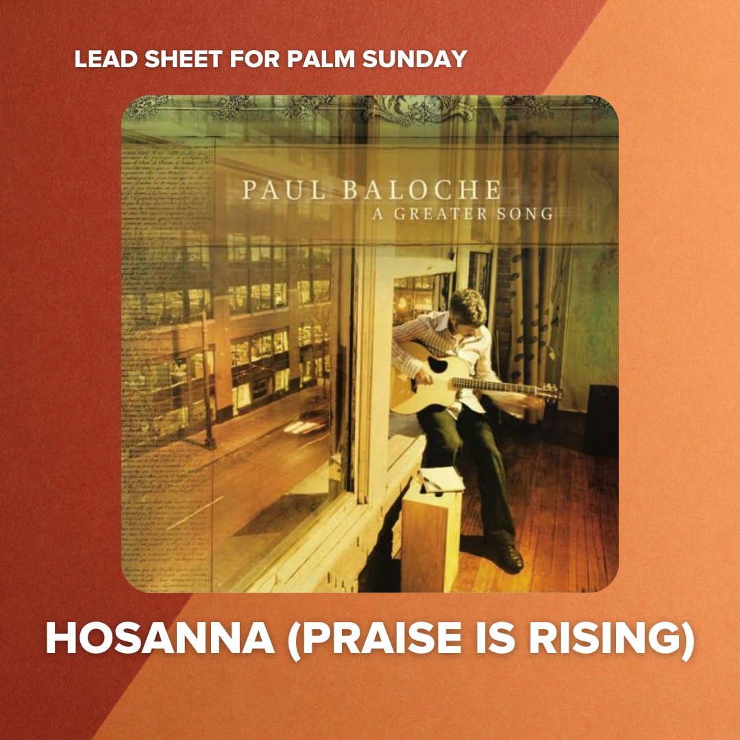 praisecharts's tweet photo. Download the lead sheet for @paulbaloche's Hosanna (Praise Is Rising) for your Palm Sunday set list.
https://t.co/EwzDVKxgsA
#sheetmusic #palmsunday #easter #worship #praisecharts #chordcharts #leadsheet #churchmusic https://t.co/ibXnLyYrgD