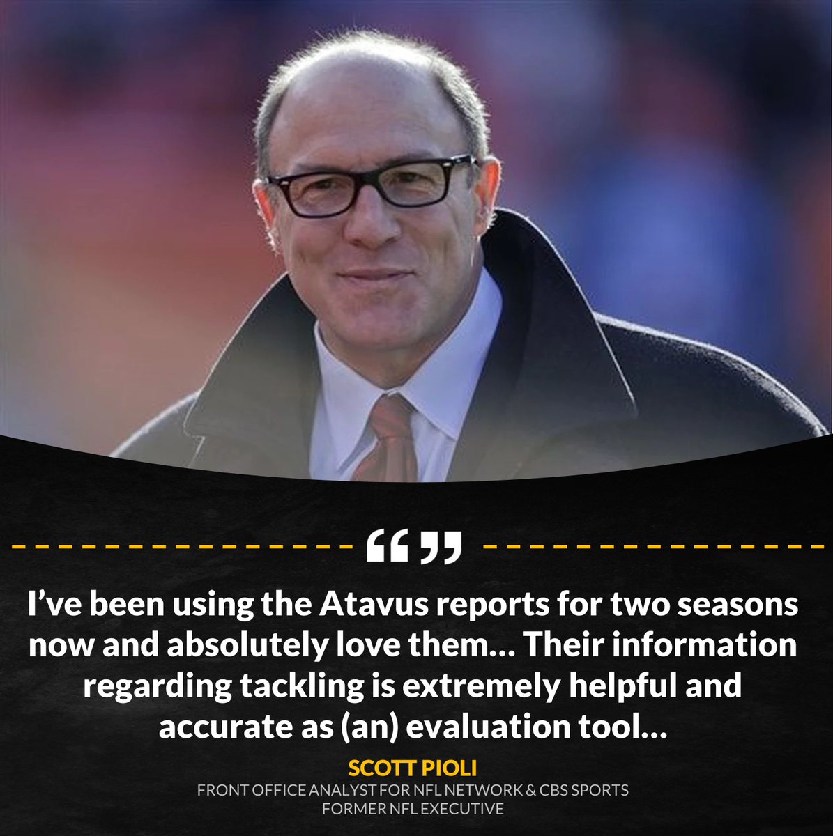 AtavusFootball's tweet photo. Take it from the best. Atavus is the leading authority on tackling led by those who have played the game at the highest levels. We deliver next level analysis on performance and safety at all levels.
#tacklingelevated #atavus #atavusfootball #scottpioli #nfl #collegefootball https://t.co/TG3G2rhoHo