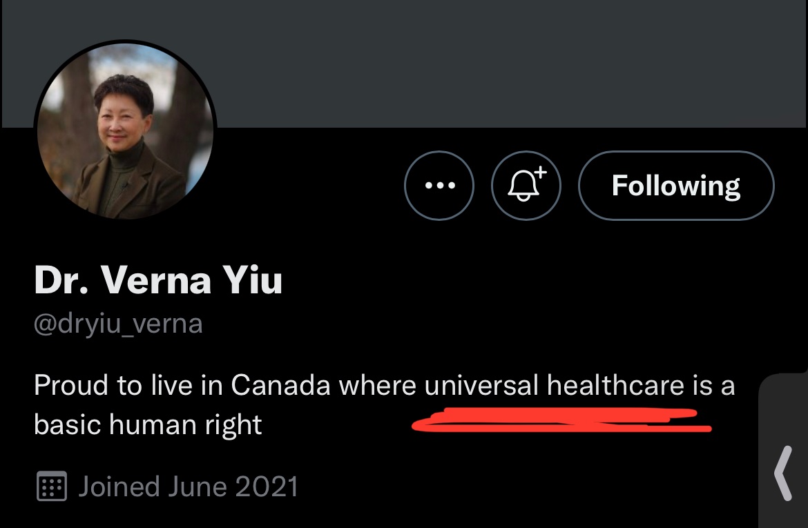 DrShazmaMithani's tweet photo. #ThankYiu @dryiu_verna for fighting for universal healthcare for Albertans. 

This is a right that is under direct threat in Alberta right now. 

#abhealth #AbLeg https://t.co/lDhWLUNznq