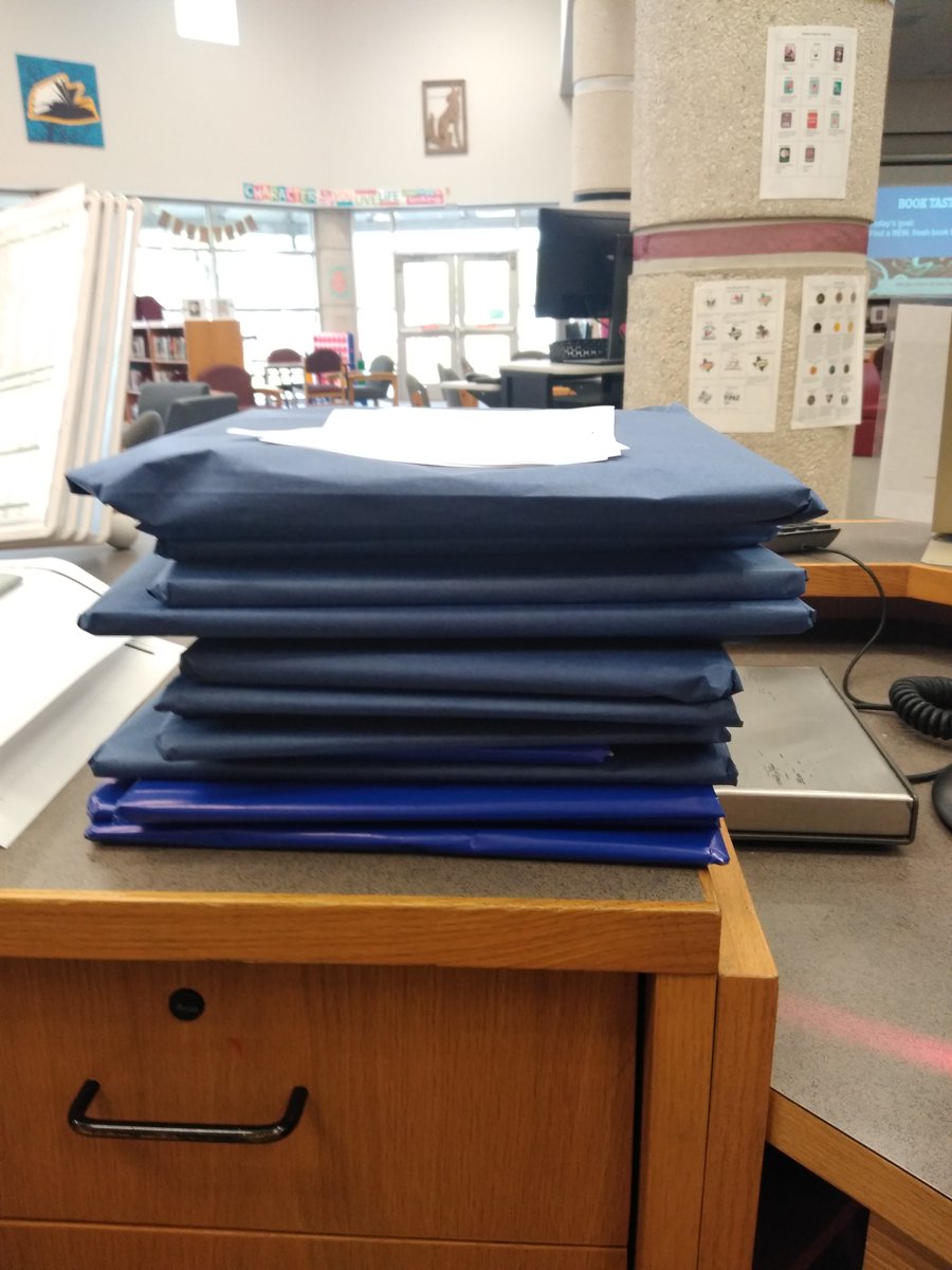WileyLibrary's tweet photo. April is National Poetry Month! We had fun delivering mystery poetry books to our ELA teachers on Friday! #1Wiley #lisdlibraries https://t.co/tIMV8s3lRr