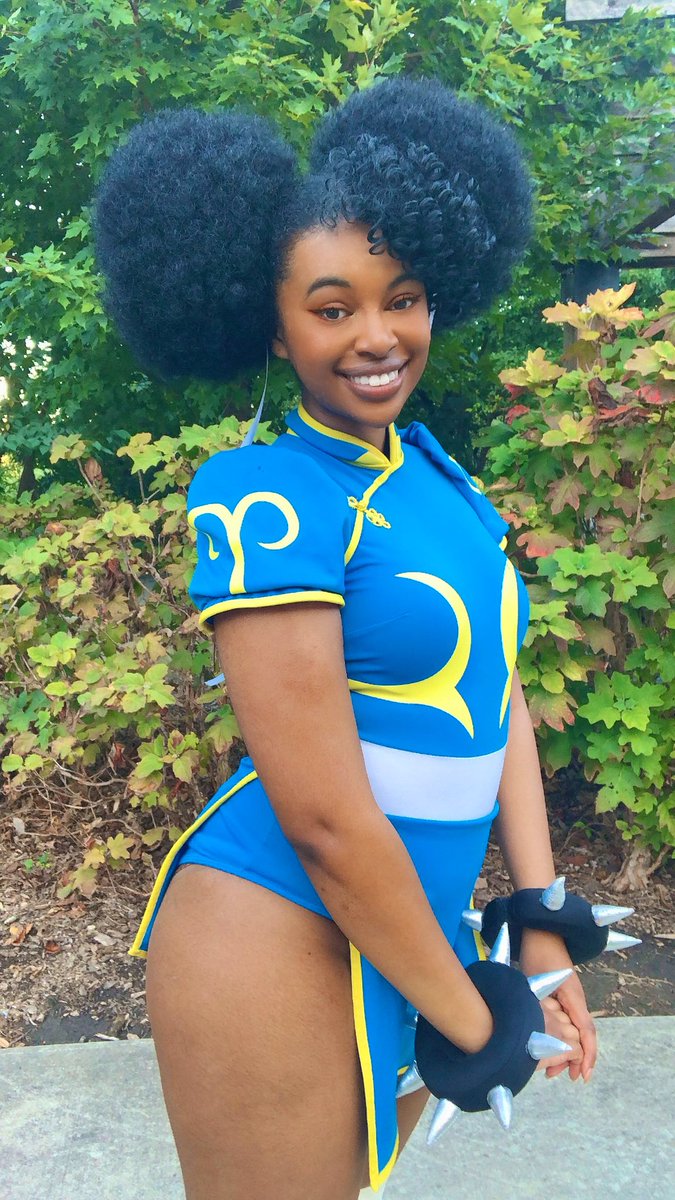 Afro Puffs and Smiles :D 💙💛