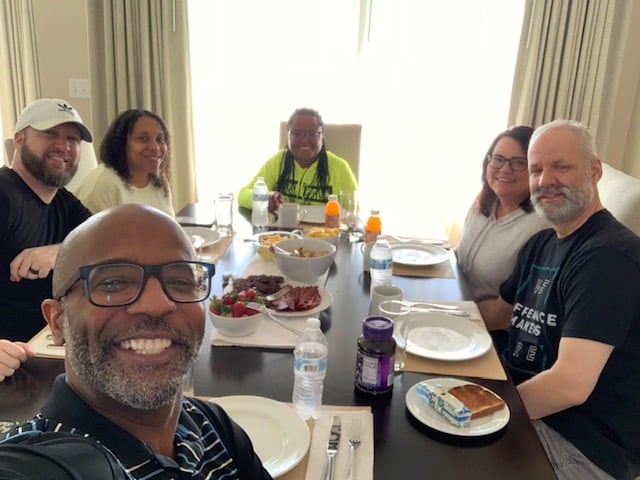 prophetsrest's tweet photo. We had a great time hosting our first-ever vision retreat in Cashiers, NC. Special thanks to our good friends, Pastor Jim &amp; Angela Kubic and Pastor Bobby &amp; Toyia Gourleyl!
We Are Chapel (https://t.co/jNoeNgwJFA)
LaunchPoint Church (https://t.co/ZaVoES5LUl) https://t.co/lG7jVo3QvU