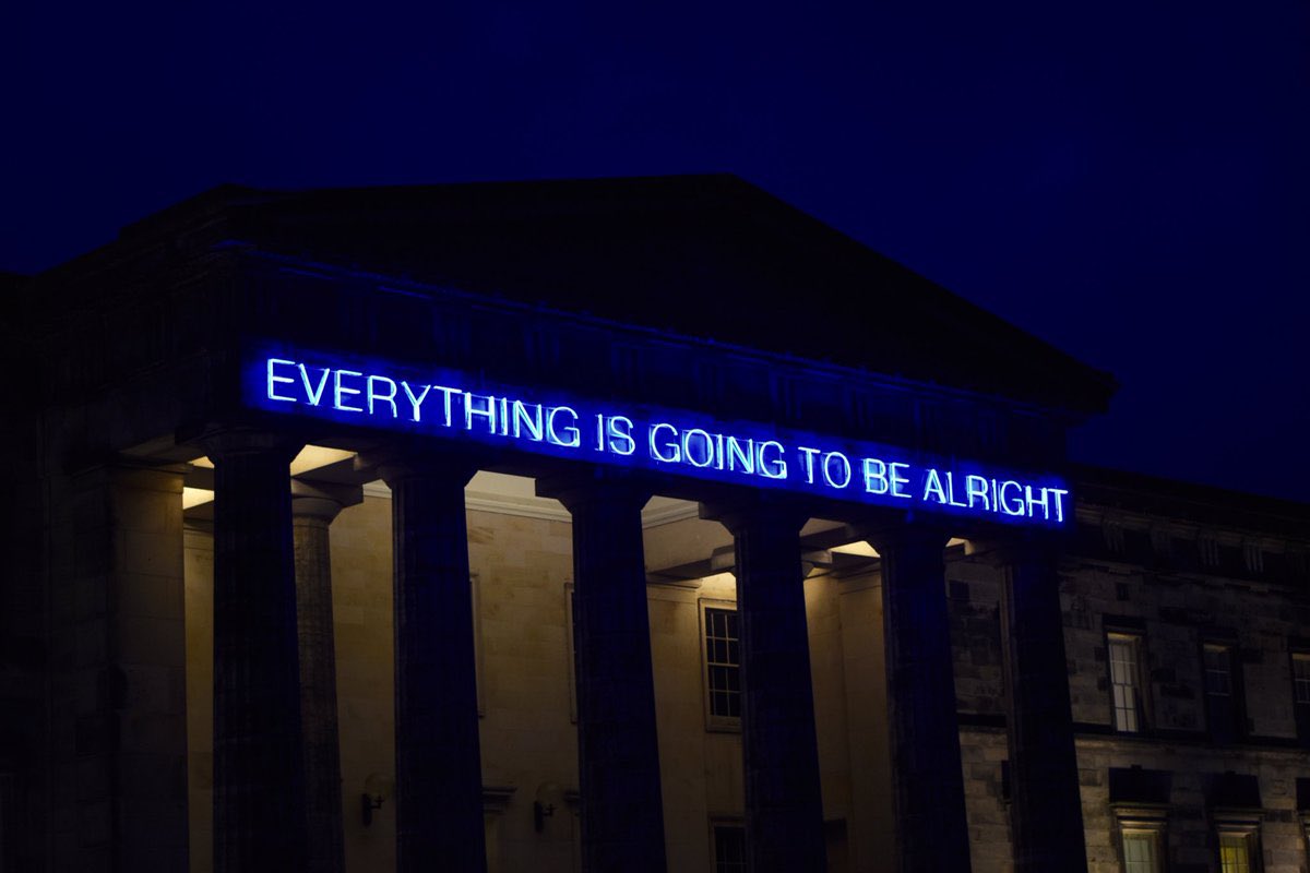 iainpope73's tweet photo. This has to be my favourite piece of public art in Edinburgh. You can read it any way you want,  but I like to take it at face value. You always somehow always see it just when you need to hear it. https://t.co/osERidpJe8