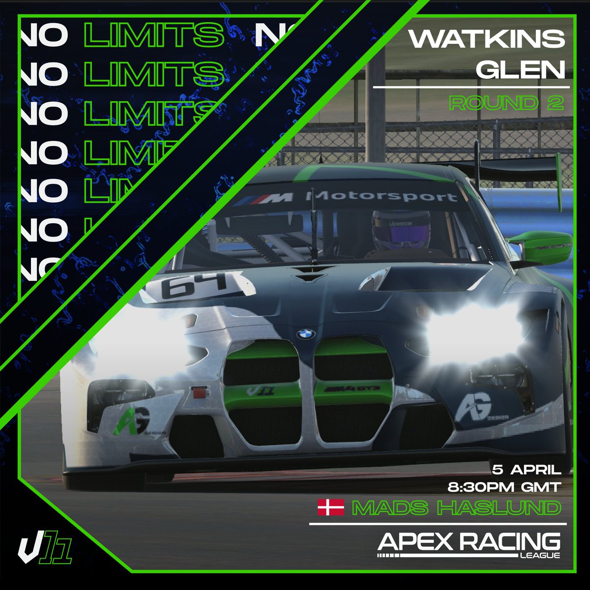Version11racing's tweet photo. Round 2 at Watkins Glen of the ARL GT3 Trophy Championship hosted by @ArlEsports 🏆

Good Luck to @Mads_simracing 🔥

#esports #simracing #version11racing #esportsteam #esportsracing #virtualracing #iracing #rfactor2 https://t.co/8768n93wc4