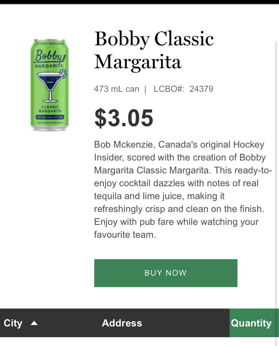 Shawn McKenzie (@shawnmckenziesn) on Twitter photo The wait is over!!!!! Bobby Margarita is now available in Ontario at the LCBO. <a href="/TSNBobMcKenzie/">Bob McKenzie</a> <a href="/BobbyMargarita1/">Bobby Margarita</a> <a href="/LCBO/">LCBO</a> The wait is over!!!!! Bobby Margarita is now available in Ontario at the LCBO. <a href="/TSNBobMcKenzie/">Bob McKenzie</a> <a href="/BobbyMargarita1/">Bobby Margarita</a> <a href="/LCBO/">LCBO</a>