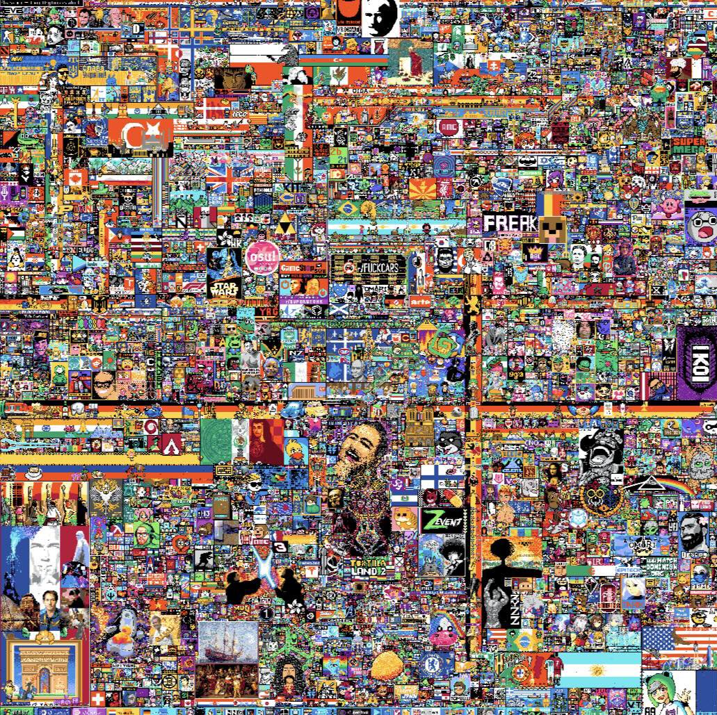 Azoxt__'s tweet photo. Reddit Place Map #opensea #NFTs #NFTCollection #RedditPlace #reddit #pixelwar #PixelWars https://t.co/UwRSOMcBZe