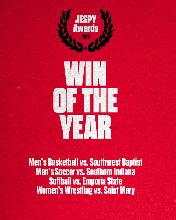 ⚫️ Win of the Year 🔴

Nominees ⤵️
<a href="/JewellHoops/">William Jewell Men’s Basketball 🏀</a> 
<a href="/JewellMSoccer/">William Jewell Men's Soccer</a> 
<a href="/jewellsoftball/">William Jewell Softball</a> 
@JewellWrestling