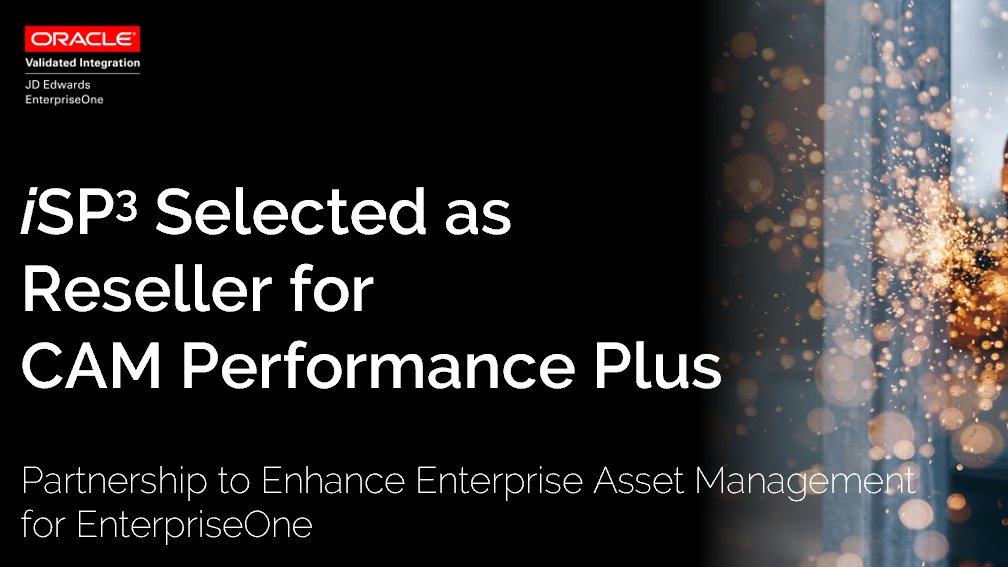 iSP3_solutions's tweet photo. Exciting news today! We have been selected as the exclusive Canadian partner and reseller for CAM Performance Plus by @ams_EAM. Read more about the partnership and this enhancement suite for #EnterpriseOne https://t.co/MckEDW44ot https://t.co/eMyDCT0MBp