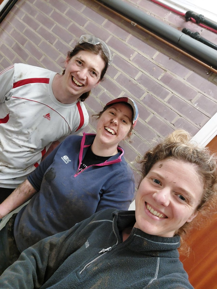 mathers_kate's tweet photo. #UKRIFLF fieldwork phase two - getting stuck in the mud clearing out outdoor flumes @QMUL https://t.co/xEadLIa2dm