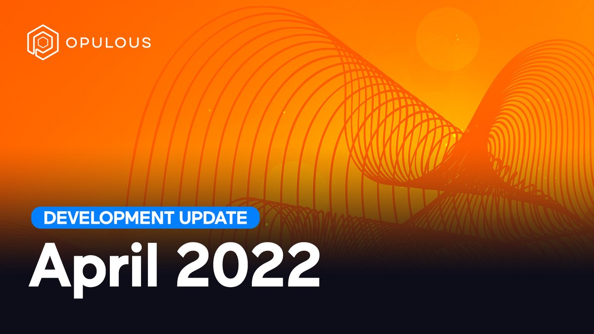 We've been busy behind the scenes at #Opulous 🚀

Coming up in our development update for April:
✅  Message from our CTO
✅  NFT Artwork Launchpad
✅  Daily Token Vesting 
✅  Music Royalties

Find out more  bit.ly/April_Developm…

#OPULSEASON $OPUL