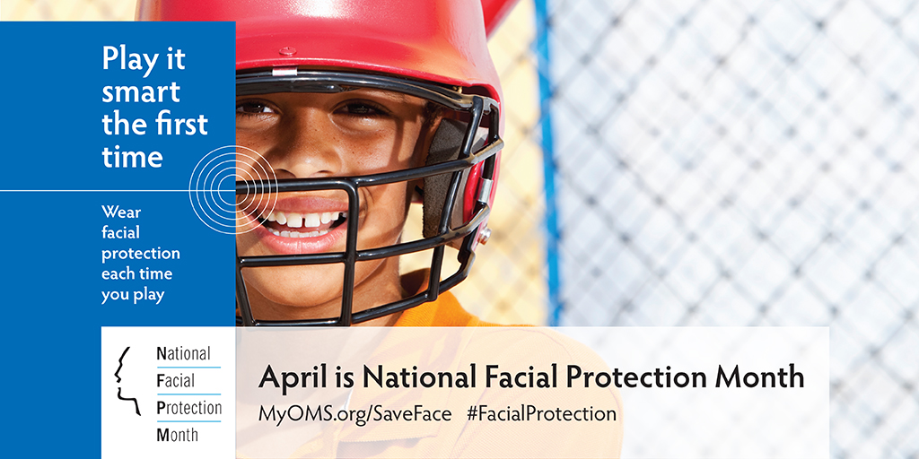 chawisconsin's tweet photo. April is National Facial Protection Month and spring sports are underway. Make sure your children wear a mouthguard when participating in contact or collision sports. Those who don't, are 60 times more likely to sustain damage to their teeth. #FacialProtection https://t.co/at4NgxoGkJ