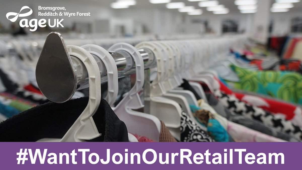 AgeUK_BRWF's tweet photo. #WantToJoinOurRetailTeam? Find out more about the different local opportunities that we have available as we grow our Charity Retail operations 👉https://t.co/GNmjdWgg2V
#WorcestershireHour https://t.co/AYhSvkKw7F