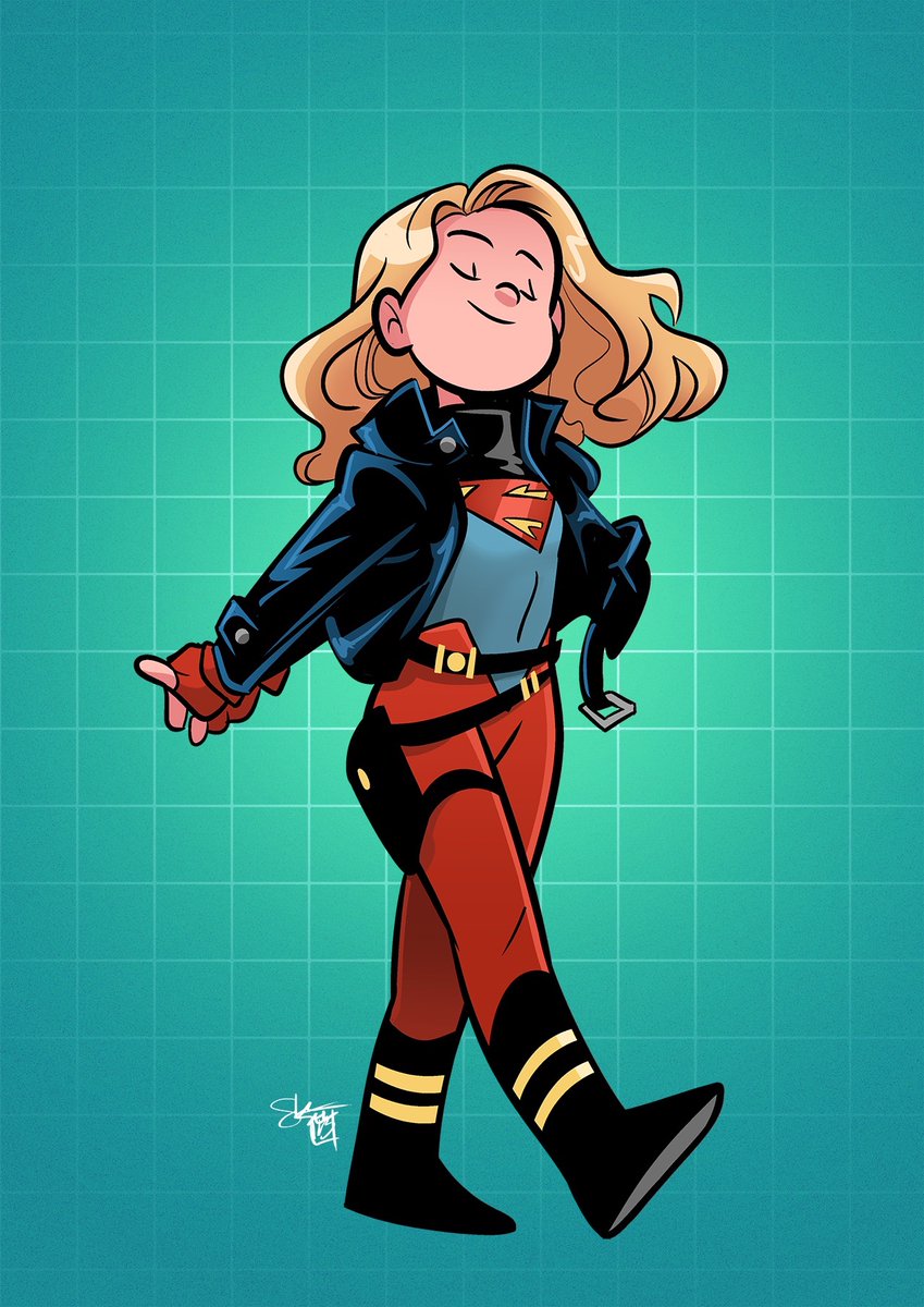 Gonna admit that I drew Supergrrl b/c I get a lot of comments about her when I post the Grummett Superboy drawings. XD It’s a great costume, but a little different from the original Superboy suit!