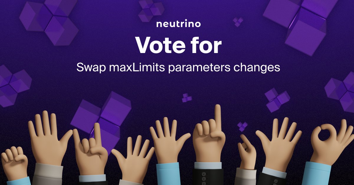 neutrino_proto's tweet image. ✋Stay calm, let's vote!

The Neutrino community is invited to vote for changes in maxLimits for WAVES&amp;lt;&amp;gt;USDN swaps. 

Learn more about the options and use your gNSBT for voting!
governance.neutrino.at