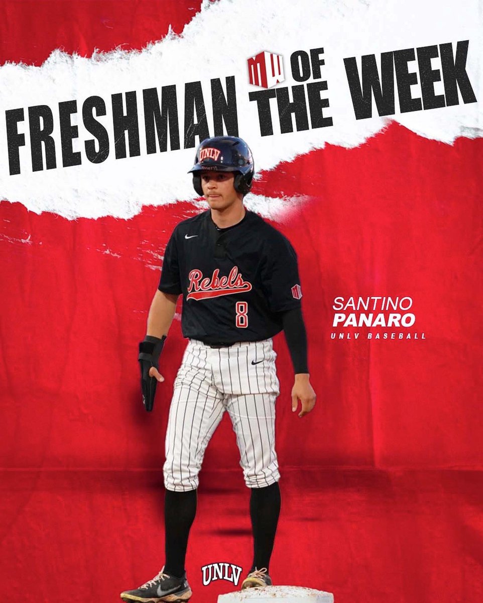 unlvbaseball's tweet photo. Rebels land ✌️to MW weekly awards…. again‼️

Read all about it here: https://t.co/WeY7adm4wC

#BEaREBEL https://t.co/IGUQSMhKZx
