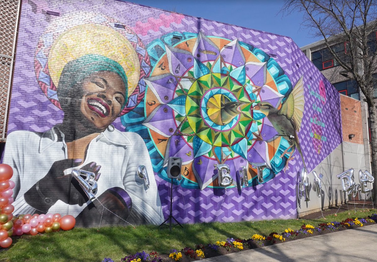 MayaSchools's tweet photo. Happy birthday to our namesake Dr. Maya Angelou, who would have turned 94 years old today. To celebrate the accomplishments and importance of Dr. Angelou, students and staff gathered outside the MAPCS today to honor her legacy. #HappyBirthdayMayaAngelou #MayaSchools #MayaRising https://t.co/iEeNbc5B0R