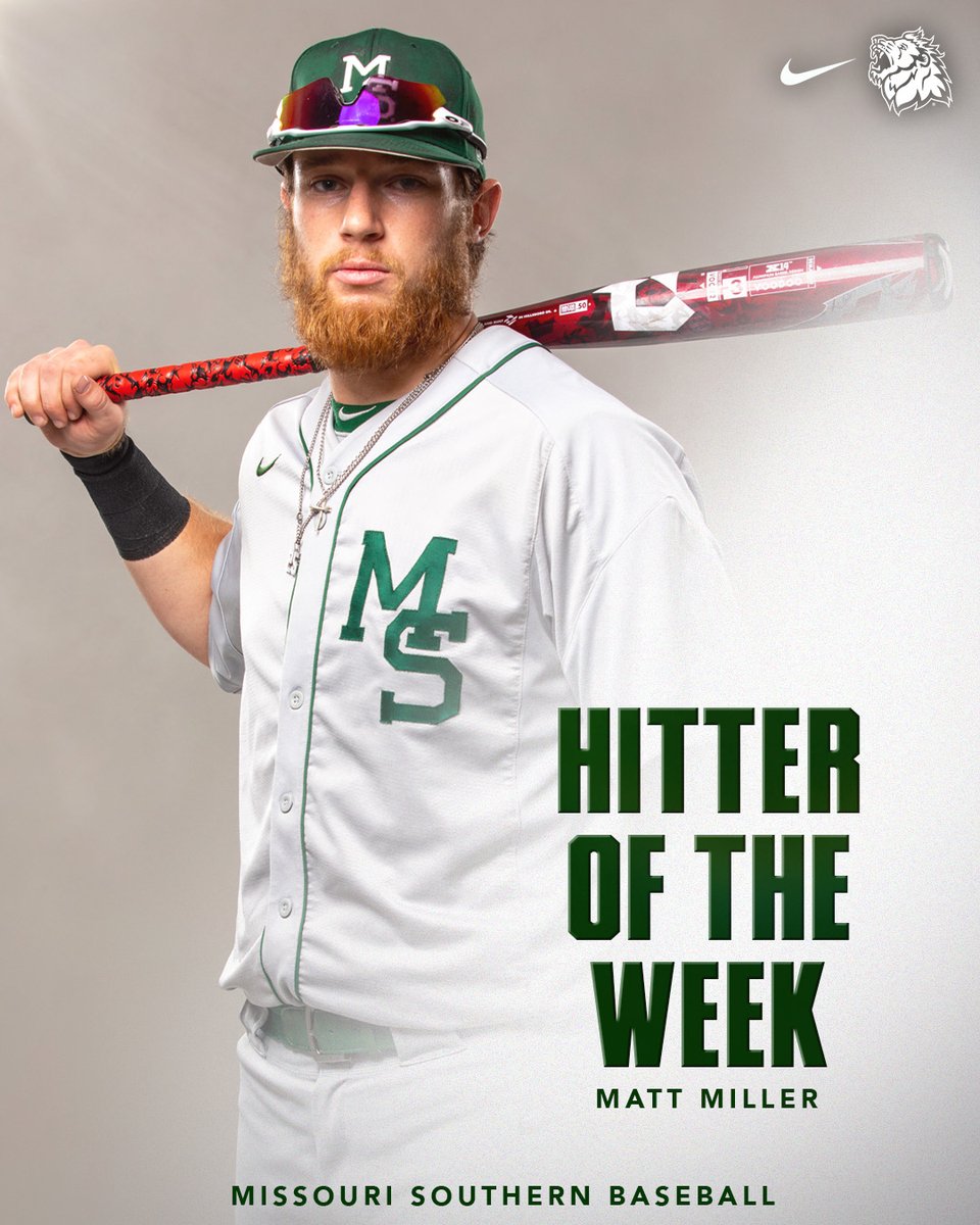 Matt Miller has been named the MIAA Hitter of the Week. Congrats Matt! #LetsRoar