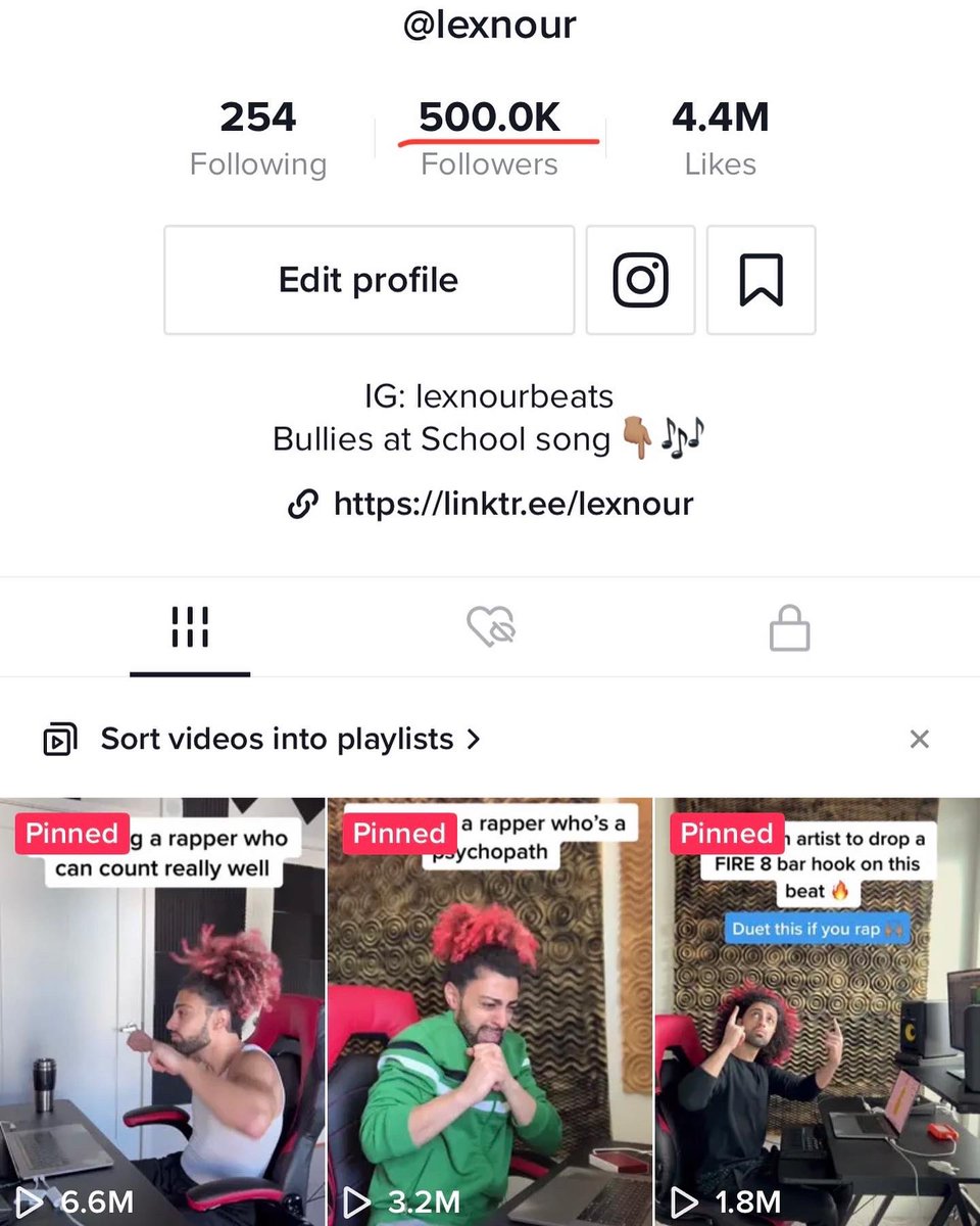 lexnour's tweet photo. 500k on tik tok 🙌🏽 I appreciate everyone who’s supported my music content on there ❤️ Goal for the end of this year is 1M! 🔥 #lexnour #musicproducer #musician #studio #beatmaker https://t.co/cubMaO9elF