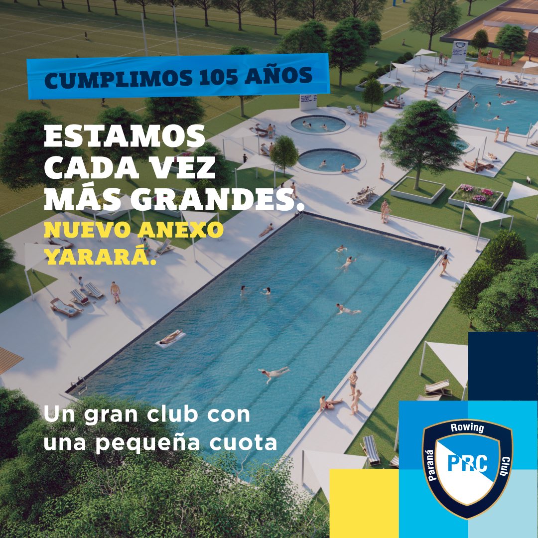 En abril presentaremos públicamente el Proyecto Anexo Yarará

El PRC incorpora 25 mil metros cuadrados con piscinas, más canchas, espacios para la recreación.

Un gran esfuerzo de todos los socios del club para ser más grandes y ponernos con nuevas obras de cara al futuro.