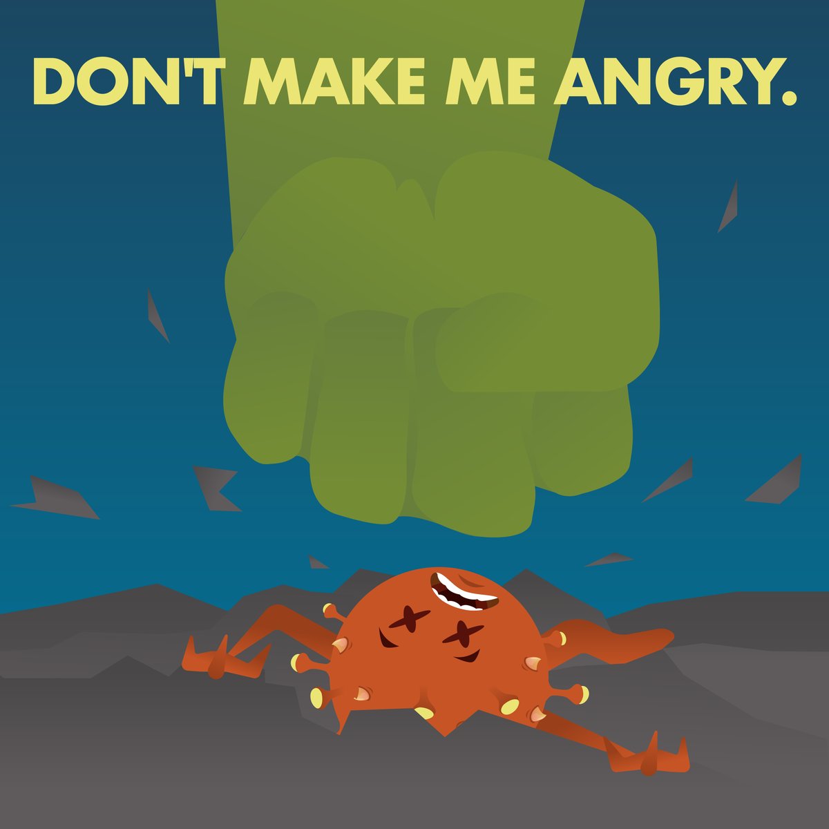 CovidConquer's tweet photo. Channel your inner hulk and let’s smash COVID out of Alaska!

#hulk #avengers #covid19 #hulksmash #hulk #vaxup #maskup #testoften https://t.co/X49ai3Y9Gg