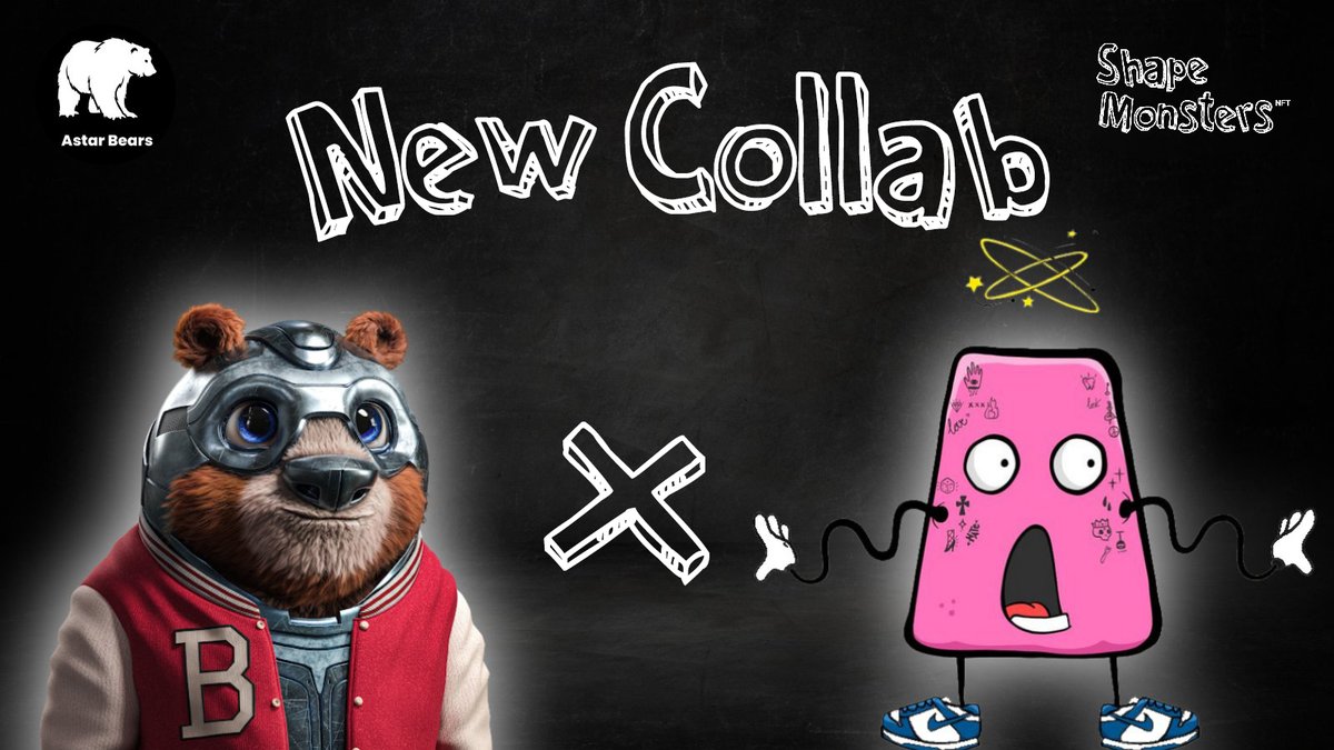 We're Happy to announce our New Collab with Astar Bears

To celebrate this, we are giving away : 
🏆5x Astar bears WL 🐻
🏆5x Shape Monsters WL 👹

To enter:
✅ Follow <a href="/ASTARBears_NFT/">Astar Bears</a> &amp; <a href="/ShapeMonsters/">Shape Monsters ™ | MINTING NOW | Moonbeam</a>
✅ Like &amp; RT
✅ Tag 3 Friends

⏳24 hours

#Moonbeam #Astar #NFT #NFTGiveaway