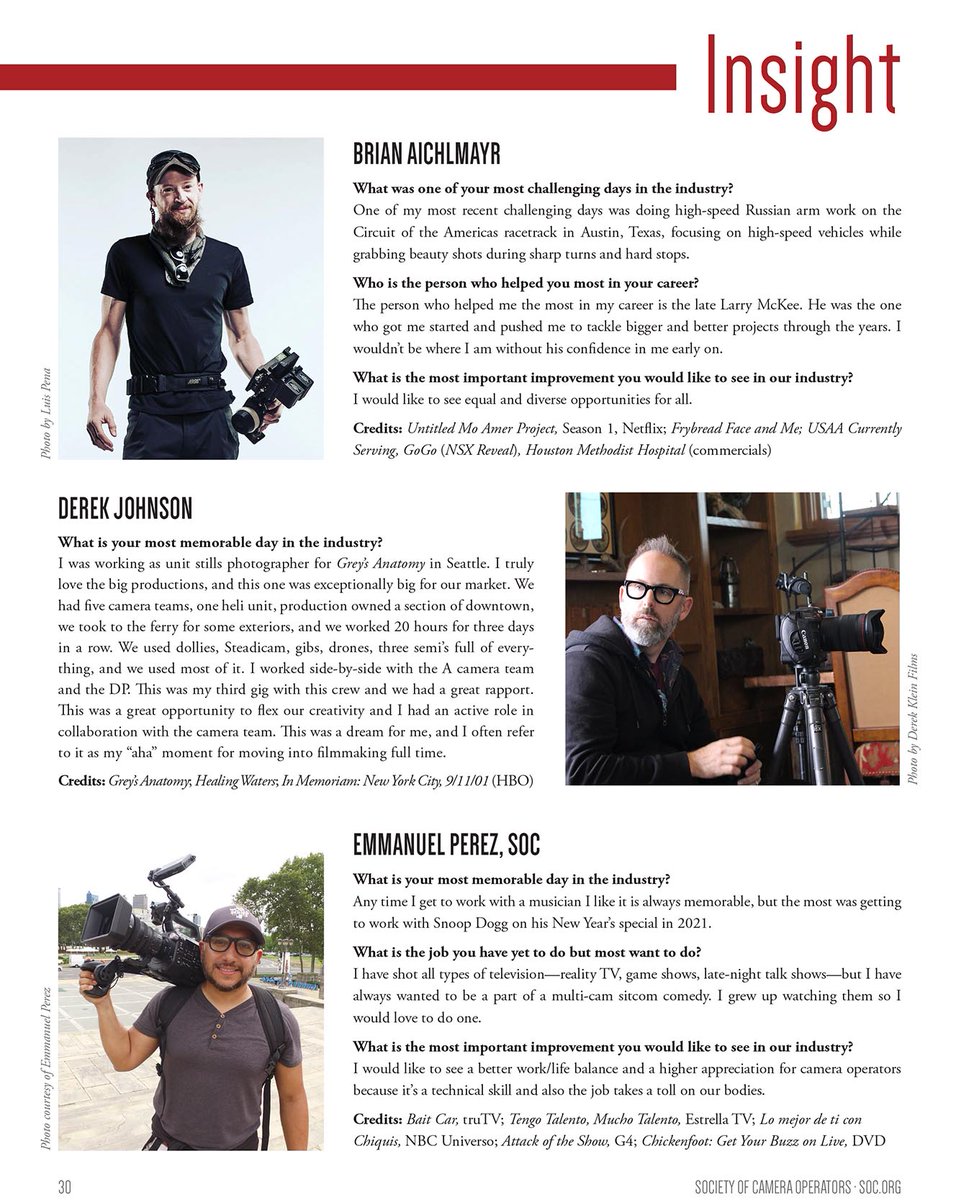 DerekMakesFilms's tweet image. #SocietyofCameraOperators #CameraOperatorMagazine
@societyofcameraoperators. 
I'm in print!
