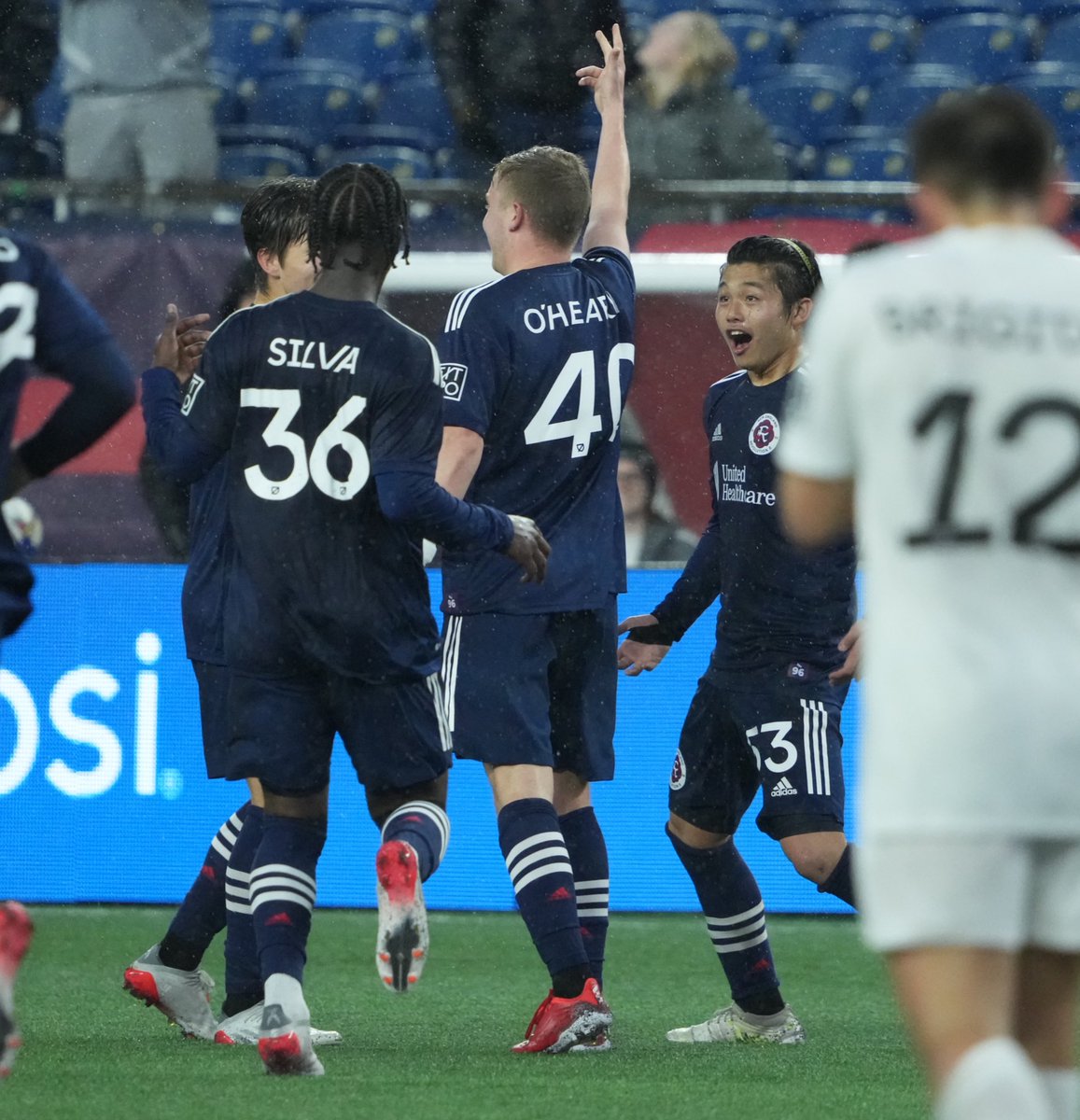 NERevolution2's tweet photo. That first career goal feeling 🎉 @sean_ohearn11 https://t.co/LZZWwR8Nyv