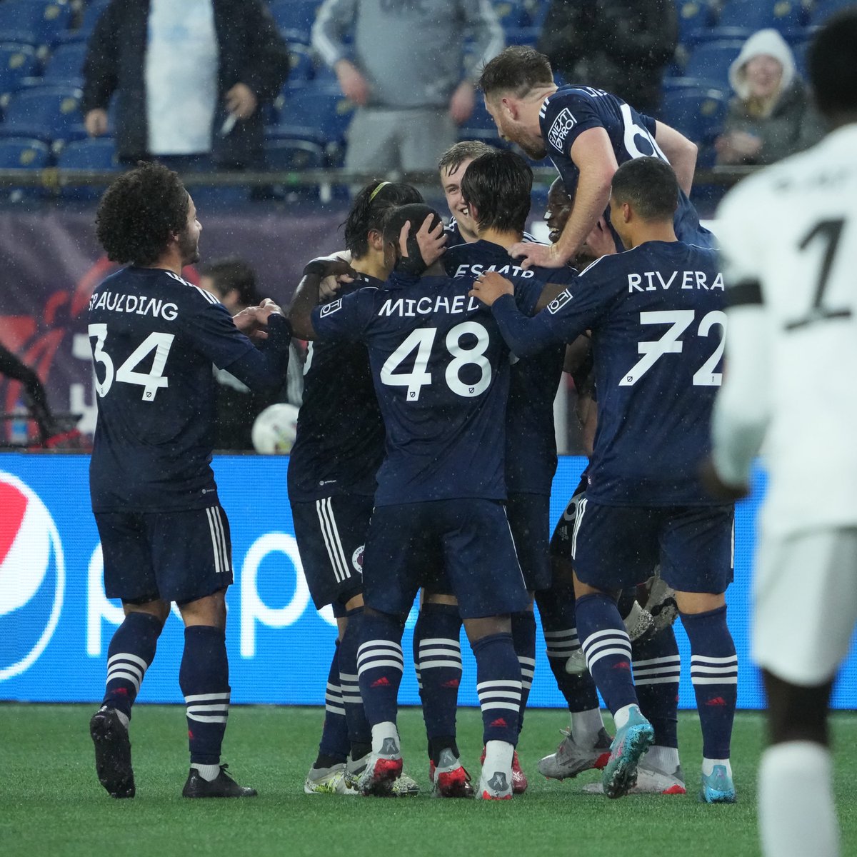 NERevolution2's tweet photo. That first career goal feeling 🎉 @sean_ohearn11 https://t.co/LZZWwR8Nyv