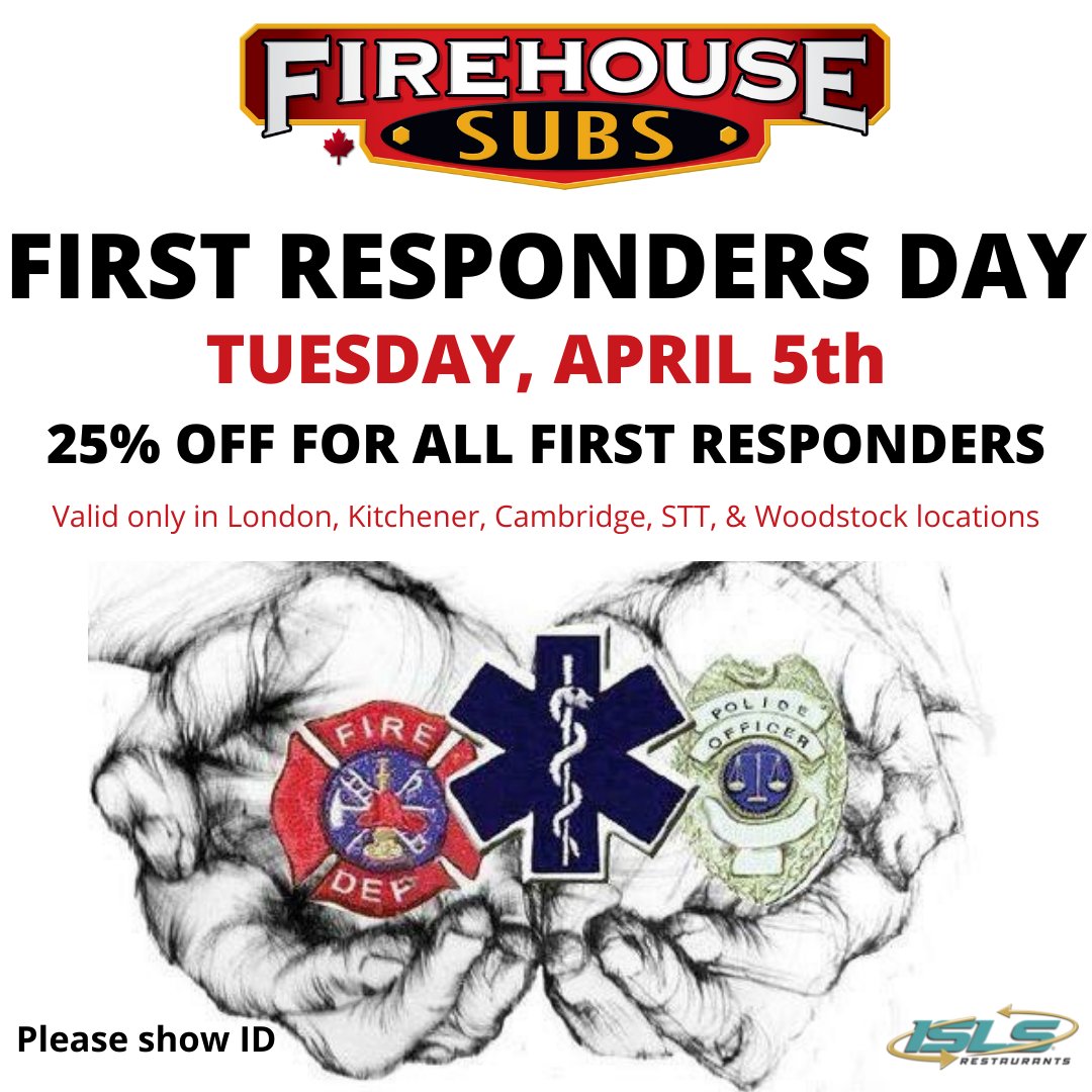 Thank you to all First Responders who continue to look after our communities and make sure our families and friends are kept safe. Not all superhero's wear capes!